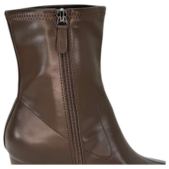 Aerosoles Cinnamon Brown Faux Leather Womens Ankle Boots Size 7.5W - Picture 8 of 13